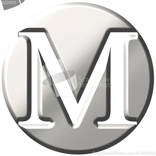 Image of 3D Steel Letter M