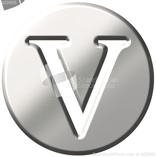 Image of 3D Steel Letter V