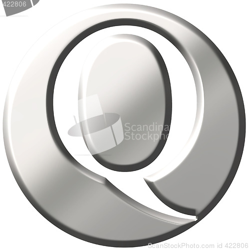 Image of 3D Steel Letter Q