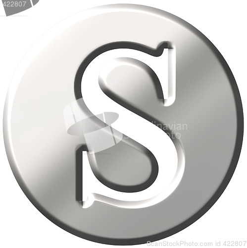 Image of 3D Steel Letter S