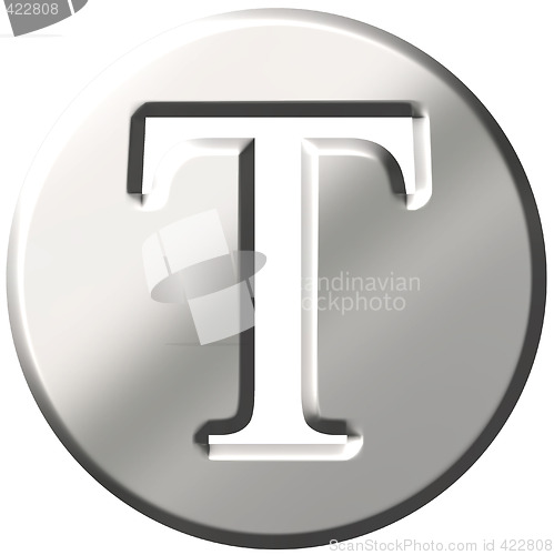 Image of 3D Steel Letter T