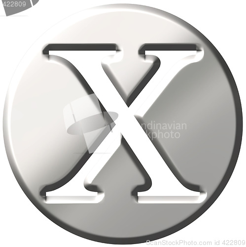 Image of 3D Steel Letter X