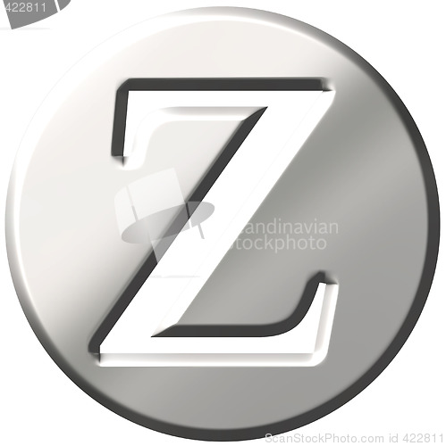 Image of 3D Steel Letter Z