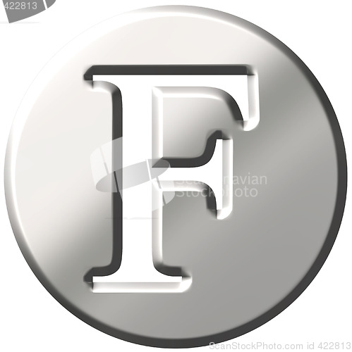 Image of 3D Steel Letter F