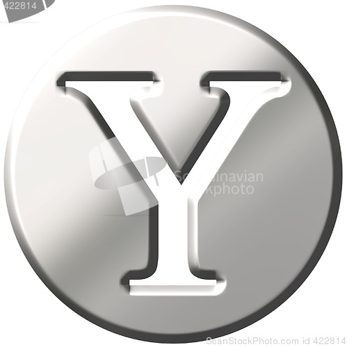 Image of 3D Steel Letter Y