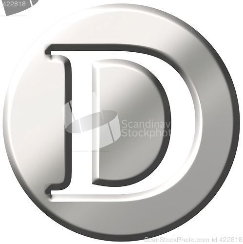 Image of 3D Steel Letter D