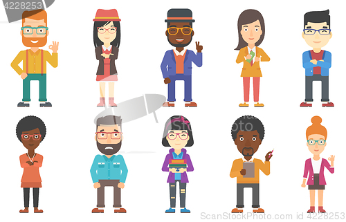 Image of Vector set of business characters.