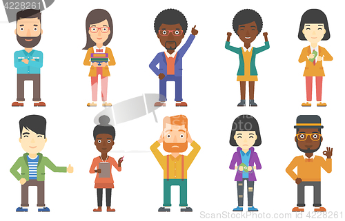 Image of Vector set of business characters.