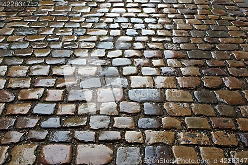 Image of Wet Stone Pavement