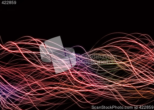 Image of wave lines neon muddle