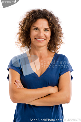 Image of Portrait of a happy mature woman