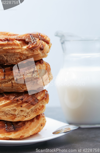 Image of Glazed Doughnuts on a dessert plate