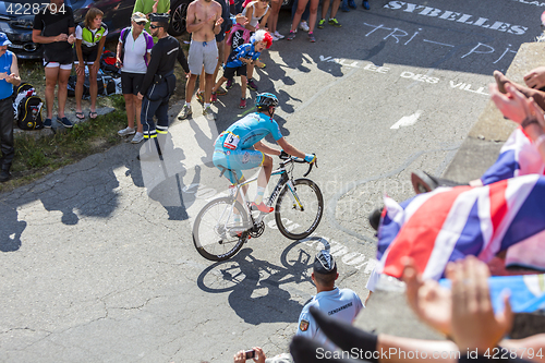 Image of The Cyclist Dmitriy Gruzdev  on Col du Glandon - Tour de France 