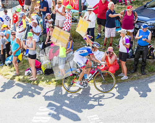 Image of The Cyclist Jeremy Roy on Col du Glandon - Tour de France 2015