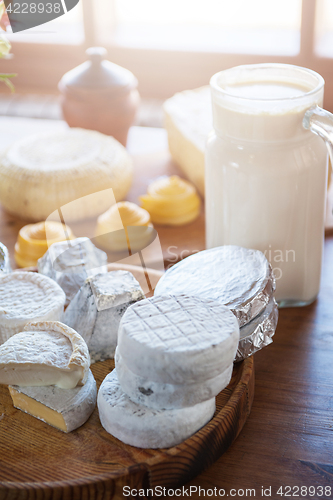 Image of Set of different cheese