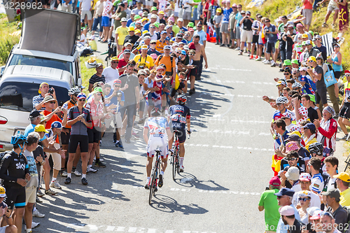 Image of Two Cyclists on Col du Glandon - Tour de France 2015