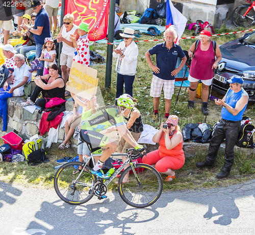 Image of The Cyclist Ramunas Navardauskas on Col du Glandon - Tour de Fra