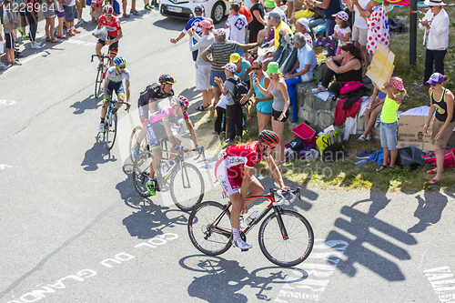 Image of Group of Cyclists on Col du Glandon - Tour de France 2015