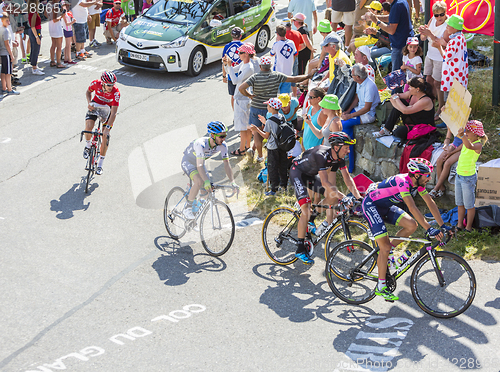 Image of Group of Cyclists on Col du Glandon - Tour de France 2015