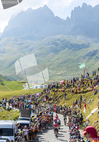 Image of Group of Cyclists on Col du Glandon - Tour de France 2015