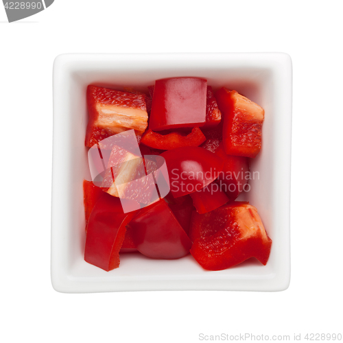 Image of Diced red bell pepper