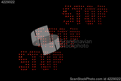 Image of Red Stop over Black Background