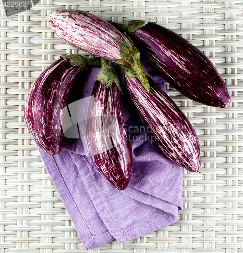 Image of Raw Striped Eggplants