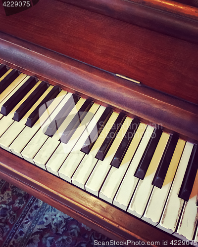 Image of Close-up of a classical piano