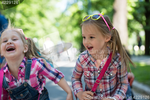 Image of little girls  in the Park