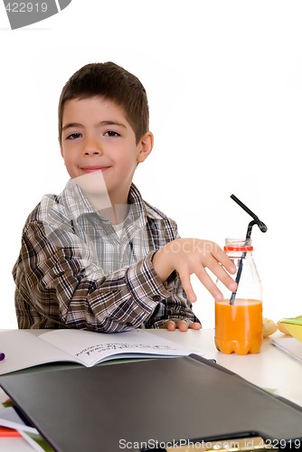 Image of Boy doing homework