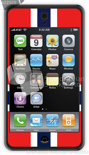 Image of Norwegian iPhone