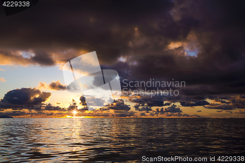 Image of Sunset colors of Seychelles