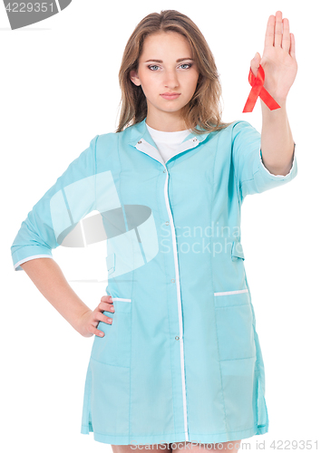 Image of Female doctor on white 