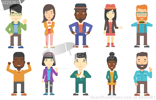 Image of Vector set of business characters.