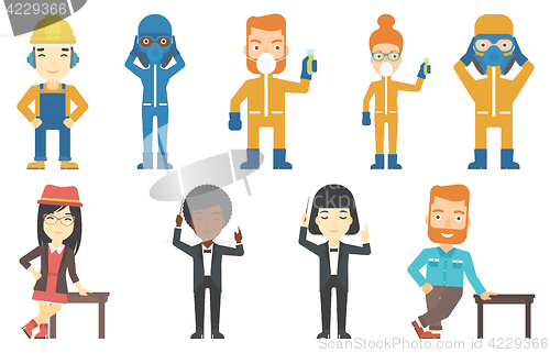 Image of Vector set of professions characters.