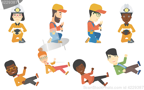 Image of Vector set of illustrations with business people.