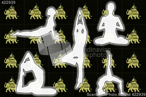 Image of Yoga white siluettes