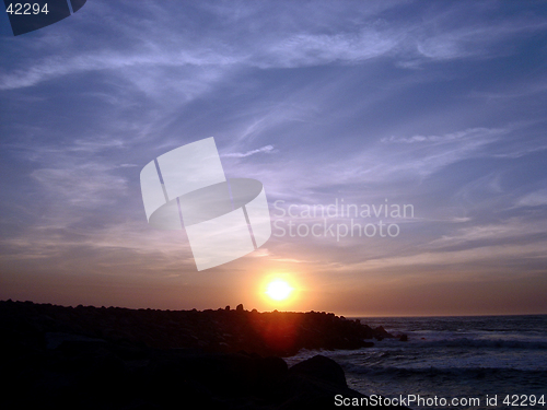 Image of Sunset on Beach