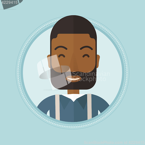 Image of Young cheerful man laughing vector illustration.