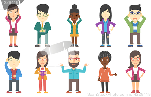 Image of Vector set of business characters.