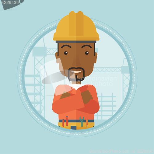 Image of Confident builder with arms crossed.