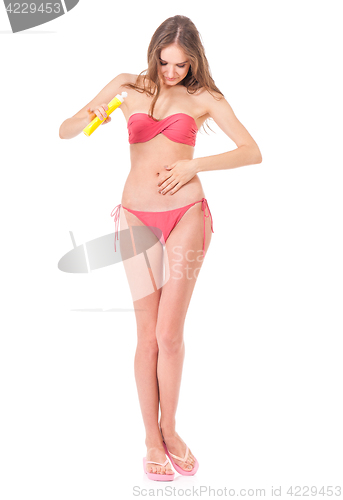 Image of Girl posing in bikini