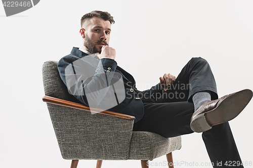 Image of Portrait of stylish handsome young man