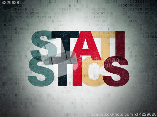 Image of Finance concept: Statistics on Digital Data Paper background