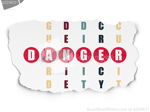 Image of Security concept: Danger in Crossword Puzzle