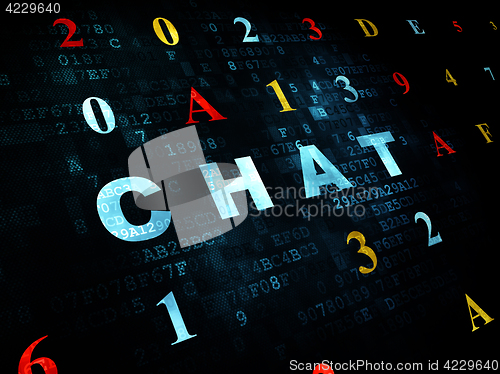 Image of Web development concept: Chat on Digital background