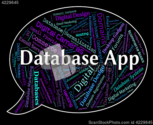 Image of Database App Means Text Apps And Application