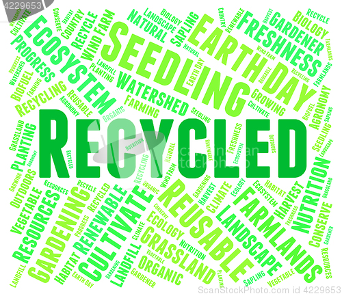 Image of Recycled Word Represents Earth Friendly And Environmentally