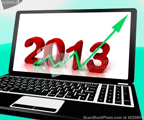 Image of 2013 Going Up On Laptop Shows Next Year\'s Sales