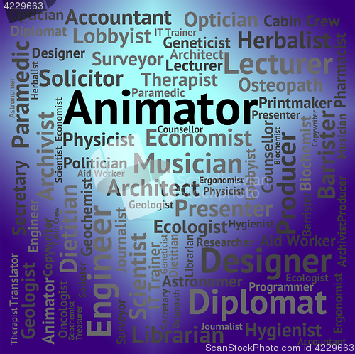 Image of Animator Job Represents Word Hire And Career